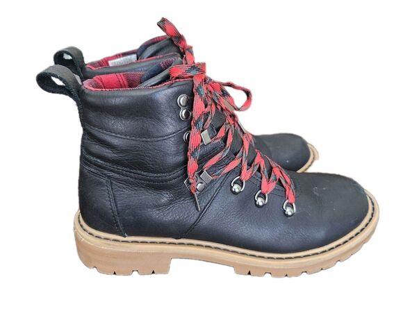 Toms Shoes - Toms Summit Combat Style Boot Lace Up Chunky Heel Womens Size 6.5 Hiking Boots